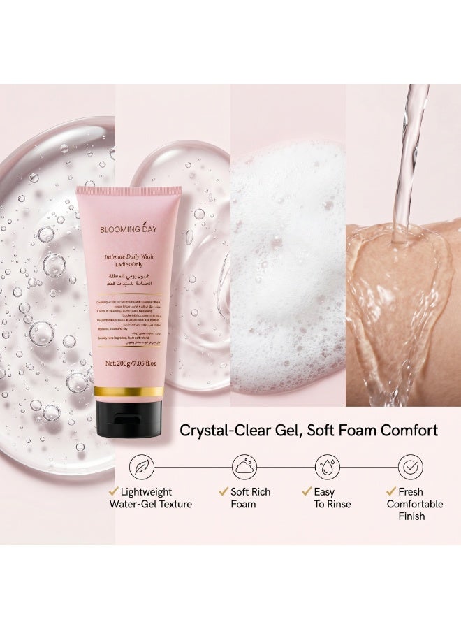Blooming Day Rose Fresh Intimate Daily Wash for Women – Gentle External Cleanser with Glycerin & Rose Water, 200g - Image 3