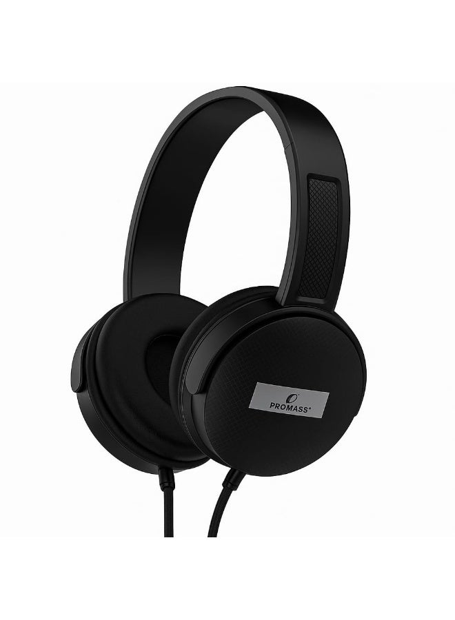 بروماس سماعة رأس سلكية من PROMASS بمقبس 3.5 ملم وصوت استريو عالي الجودة – موديل PM-0808