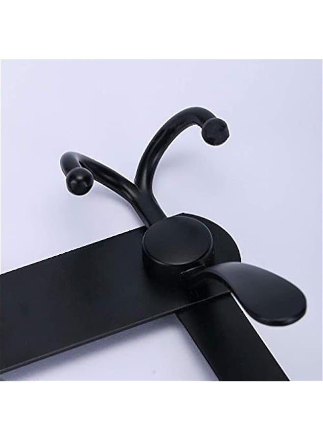 MIXDE Black Over-The-Door Hooks - Heavy-Duty Wall-Mounted Coat and Hat Rack  - Image 2