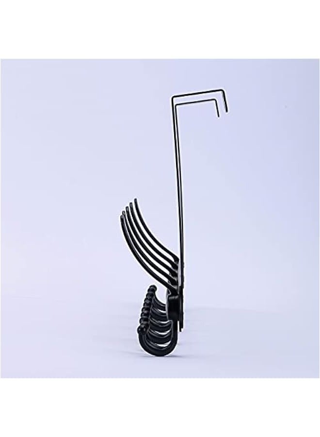 MIXDE Black Over-The-Door Hooks - Heavy-Duty Wall-Mounted Coat and Hat Rack  - Image 3