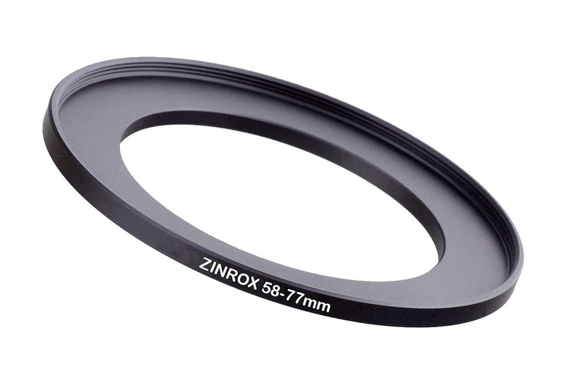 ZINROX® 58-77mm Step Up Lens Filter Adapter Ring, Set of 1 Piece - Size : 58mm to 77mm Stepping Ring - Image 1