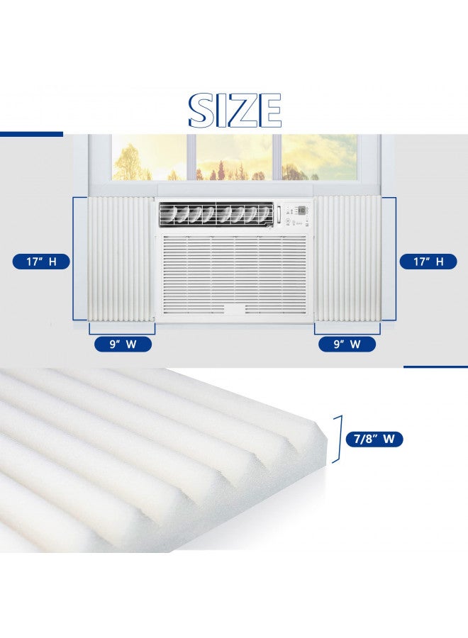 Wintcomfort Wintcomfort Window Air Conditioner Side Panel Insulated Foam Kit, All Season Protection Side Panels for Window AC, 17" x 9" x 7/8", White  - Image 1