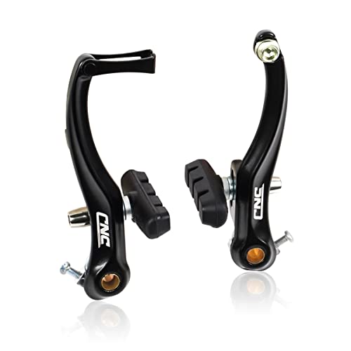 CNC Bicycle V Brake Set for Front/Rear Wheel, Linear Pull V Brakes with 55mm(L) Pads，Black - Image 3