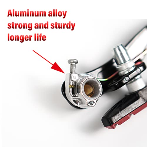 CNC Bicycle V Brake Set for Front/Rear Wheel, Linear Pull V Brakes with 55mm(L) Pads，Black - Image 4
