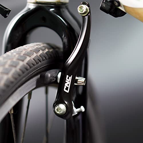CNC Bicycle V Brake Set for Front/Rear Wheel, Linear Pull V Brakes with 55mm(L) Pads，Black - Image 5