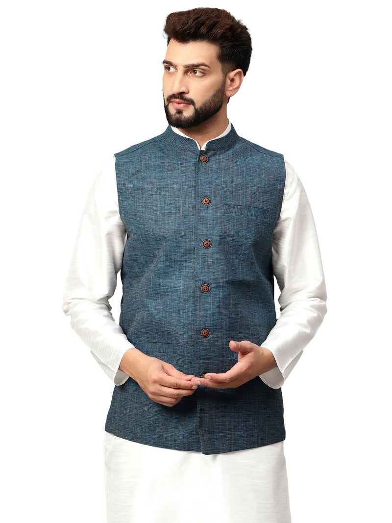 LATEST CHIKAN Men's Traditional Cotton Nehru Jacket/Waistcoat - Image 1