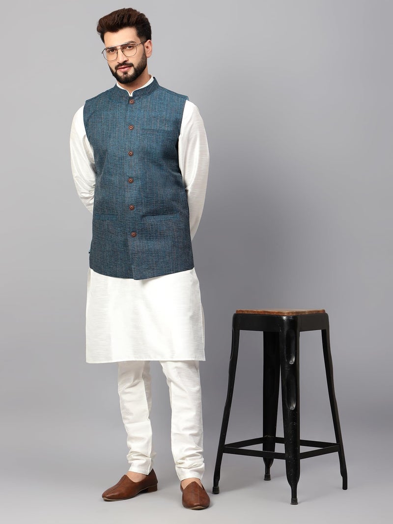 LATEST CHIKAN Men's Traditional Cotton Nehru Jacket/Waistcoat - Image 2