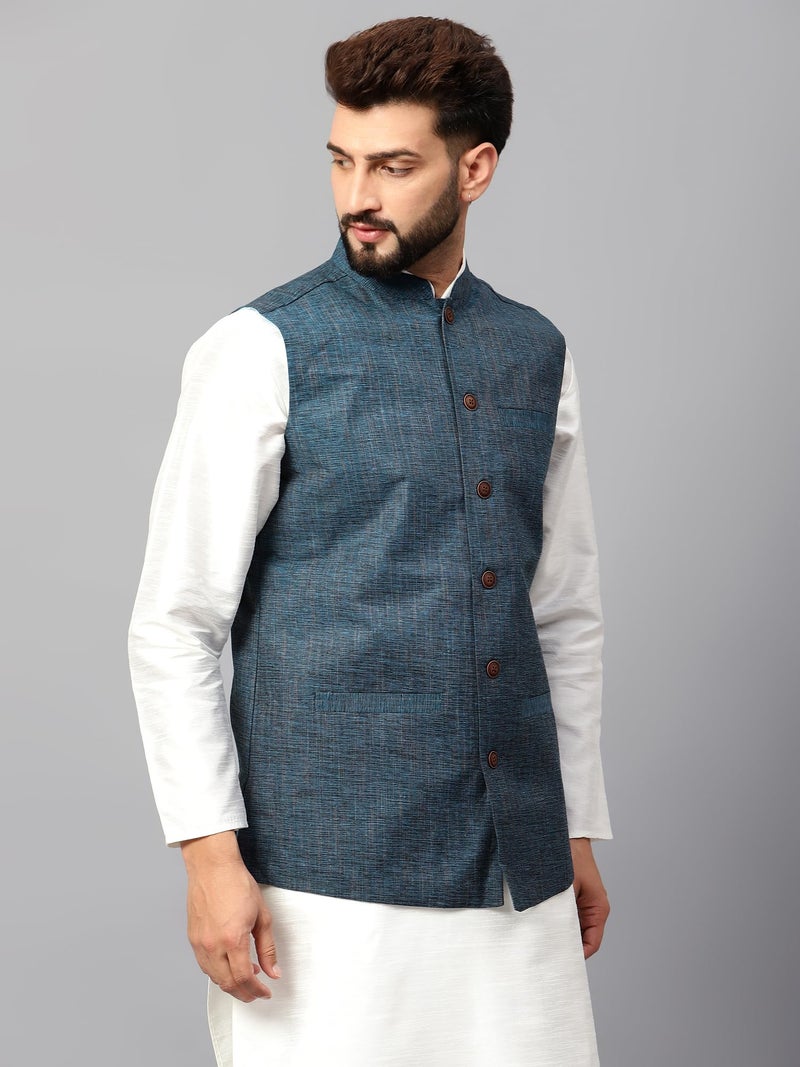 LATEST CHIKAN Men's Traditional Cotton Nehru Jacket/Waistcoat - Image 3