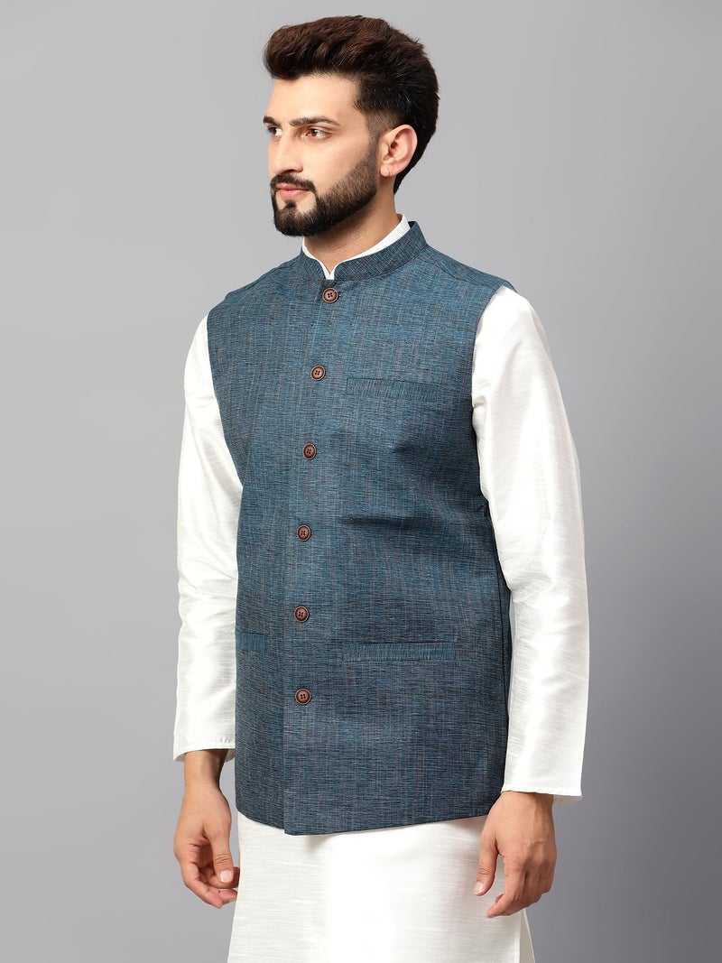 LATEST CHIKAN Men's Traditional Cotton Nehru Jacket/Waistcoat - Image 4