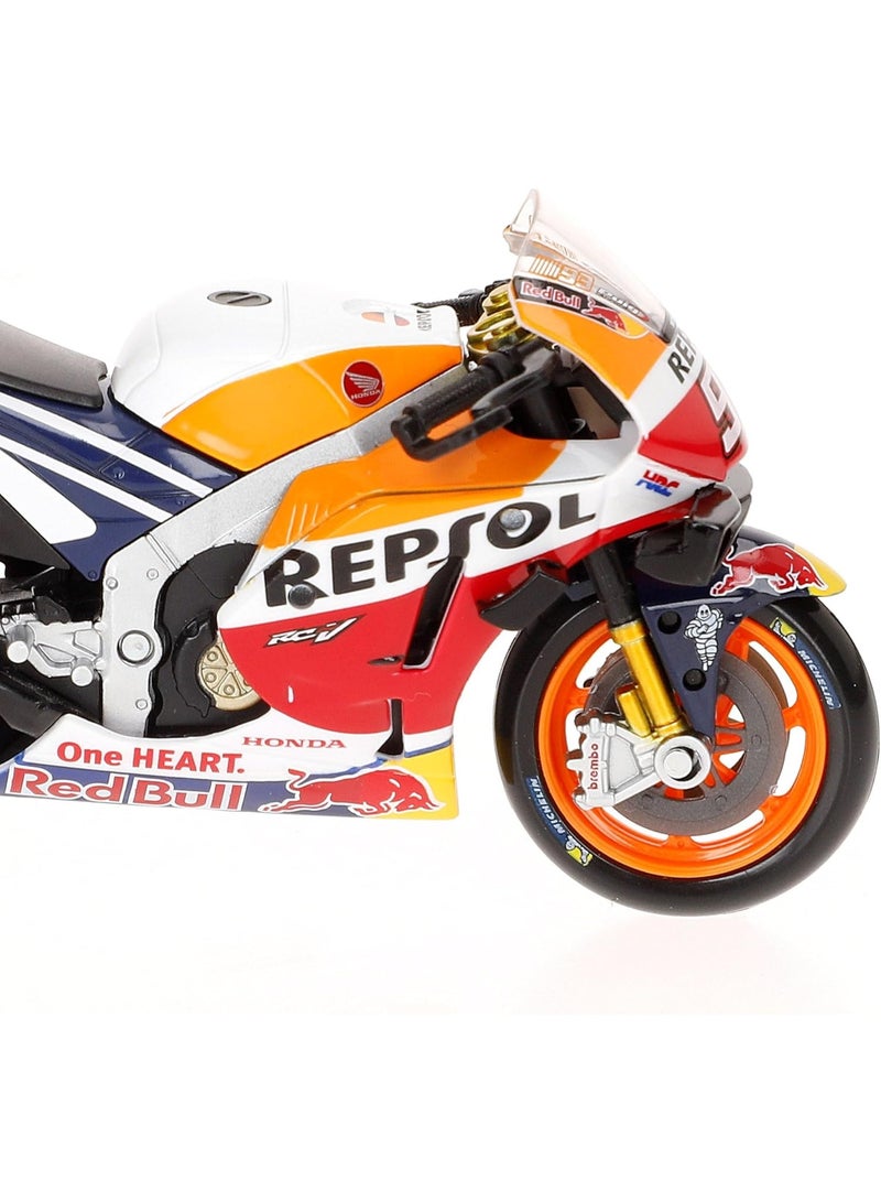Maisto 1:18 MotoGP Repsol Honda Team 2021 Diecast Bike – Marc Marquez RC213V with Tampo Decals  - Image 4