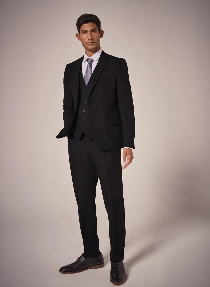 Matalan Taylor & Wright Panama Black Tailored Fit Suit Trousers