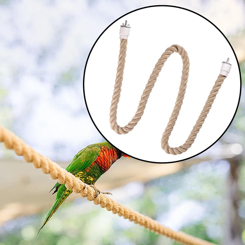 Leefasy Parrot Climbing Rope Bird Perch Stand Hanging Birds Supplies Bird Rope Perches for Cockatiels Budgie Parakeet Primary Color, M - Image 5