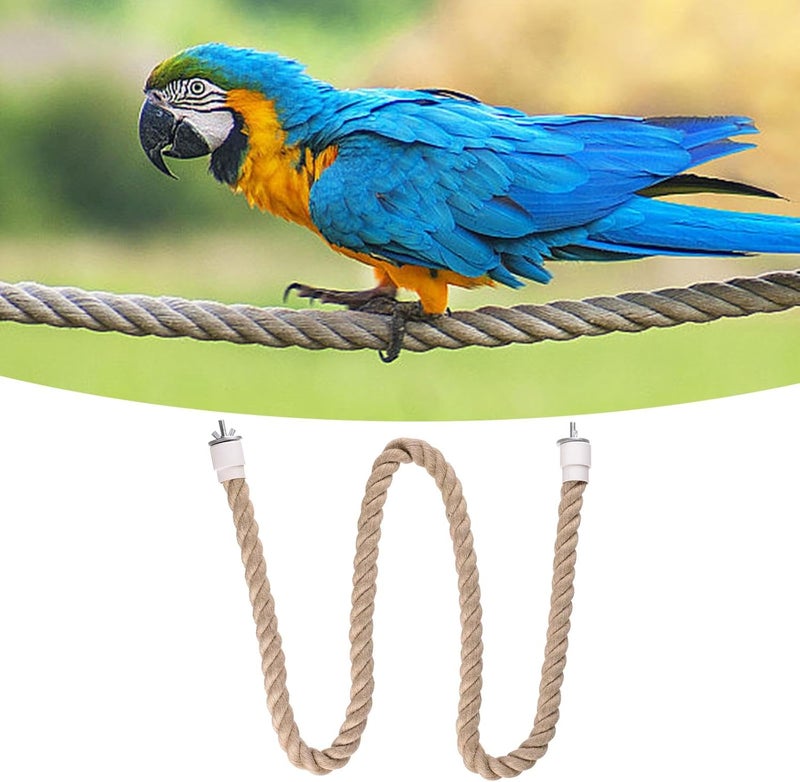 Leefasy Parrot Climbing Rope Bird Perch Stand Hanging Birds Supplies Bird Rope Perches for Cockatiels Budgie Parakeet Primary Color, M - Image 4