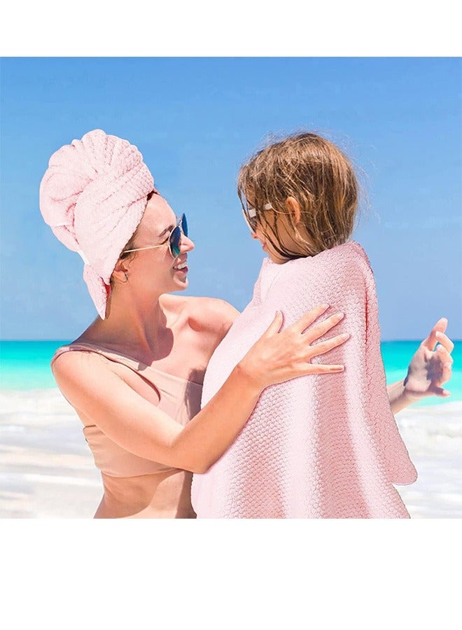 Garlo Large Microfiber Hair Towel Wrap for Women, Anti Frizz Hair Drying Towel with Elastic Strap, Fast Drying Hair Turbans for Wet Hair, Long, Thick, Curly Hair, Super Soft Hair Wrap Towels - Image 4
