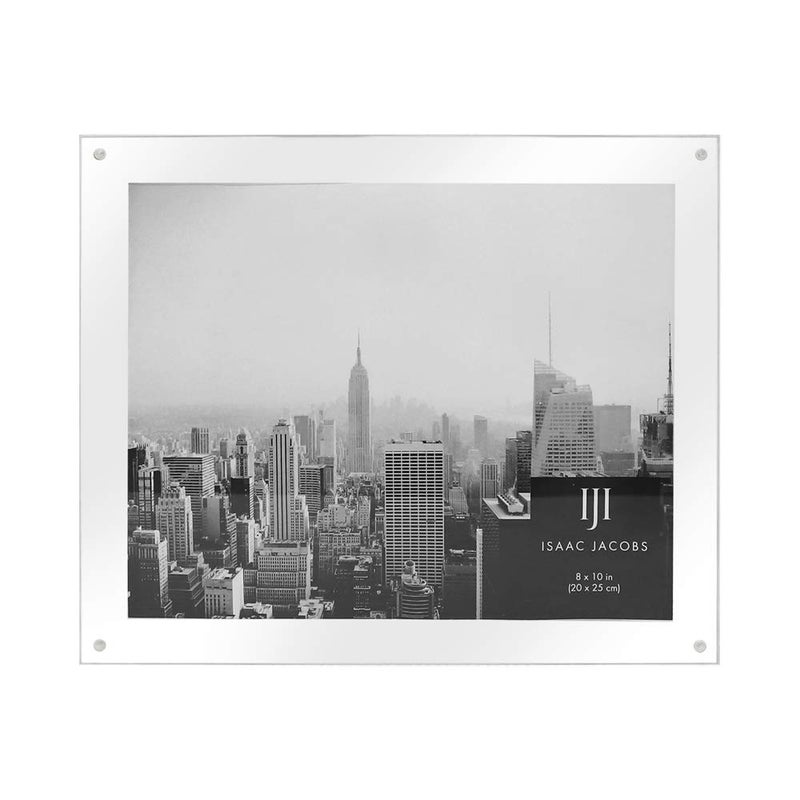 Isaac Jacobs Isaac Jacobs 8x10 WallMountable Clear Acrylic Picture Frame Magnetic Photo Frame Made for Gallery Display Wall Space Wall Dcor Art Home or Office  - Image 1