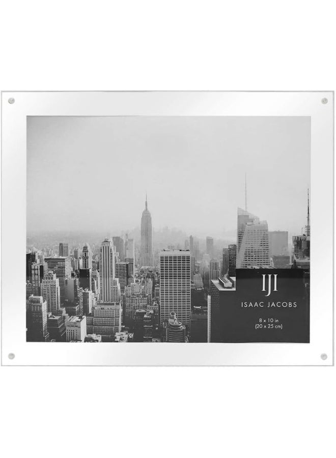 Isaac Jacobs Isaac Jacobs 8x10 WallMountable Clear Acrylic Picture Frame Magnetic Photo Frame Made for Gallery Display Wall Space Wall Dcor Art Home or Office  - Image 3