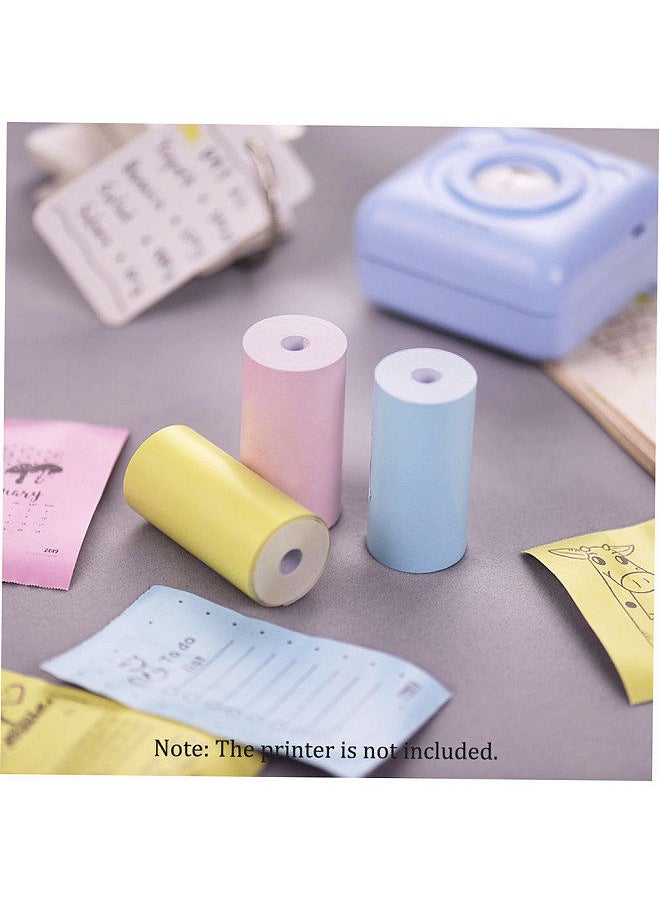 Bisofice - Color Thermal Paper Roll 57*30mm (2.17*1.18in) Bill Receipt Photo Paper Clear Printing forA6 Pocket Thermal Printer for P1/P2 Mini Photo Printer, 3 Rolls - Image 1