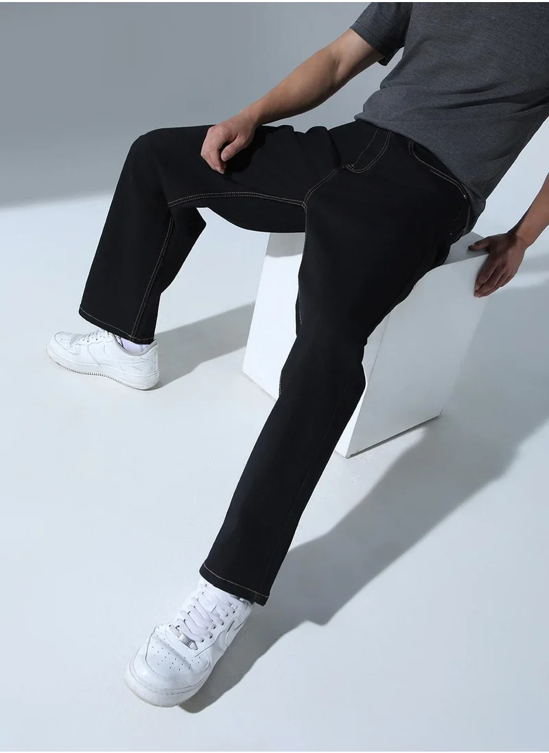 هوبرهولمي Men Black Jeans - Classic Everyday Wear