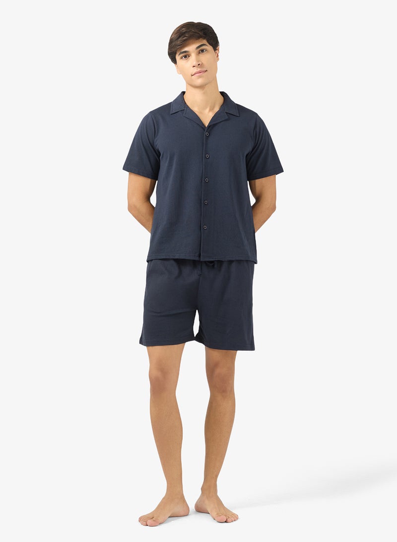سفنتي فايف طقم بيجامة قميص وشورت - Image 1