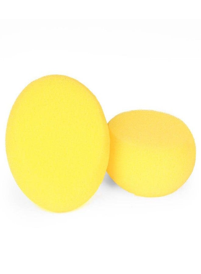 Aliotech 4Pcs Yellow Round Painting Sponges Synthetic Artist Sponges Watercolors Sponges for Watercolor, Ceramics, Clay,Painting, Art & Craft DIY(3 Inches) - Image 1