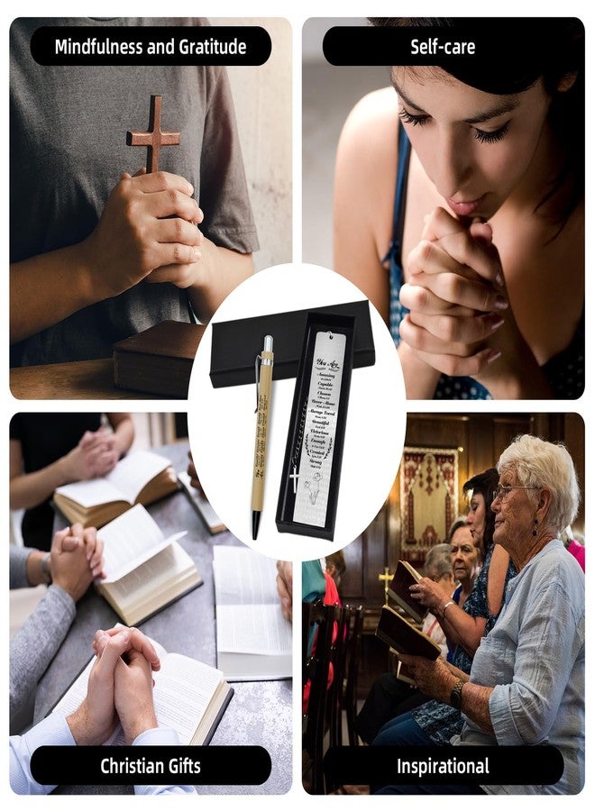 Tarevaniwa Christmas Christian Gifts Bible Bookmark for Women & Pen Set - First Communion Gifts, Baptism Gifts, Confirmation Gift Ideas - Religious Gift for Girl, Boy, Men,Book Lovers - Image 5