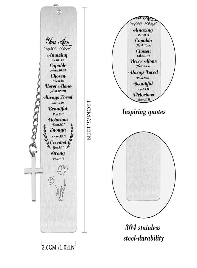 Tarevaniwa Christmas Christian Gifts Bible Bookmark for Women & Pen Set - First Communion Gifts, Baptism Gifts, Confirmation Gift Ideas - Religious Gift for Girl, Boy, Men,Book Lovers - Image 2