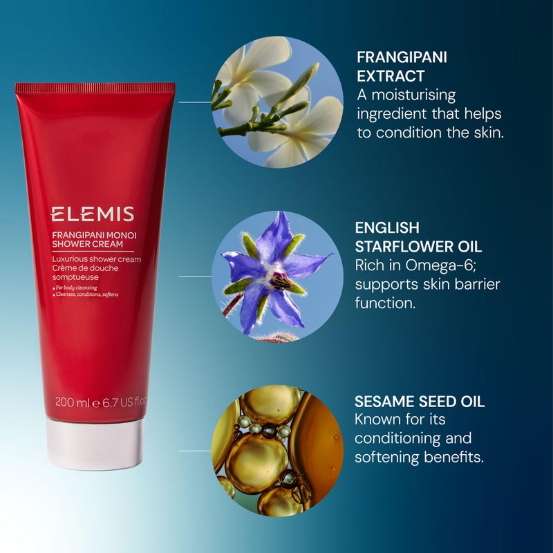 ELEMIS Frangipani Monoi Luxurious Shower Cream, 6.7 Fl Oz - Image 5