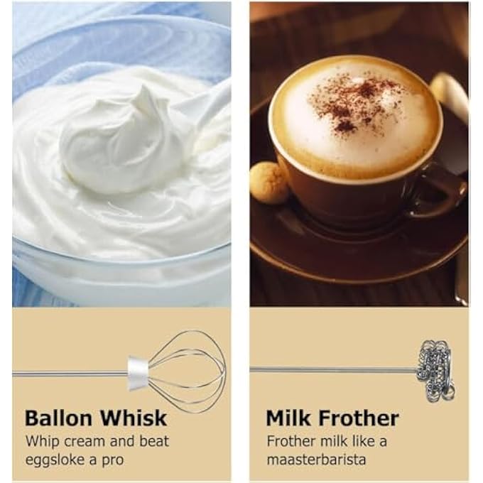 Silk Route Rechargeable Milk Frother Handheld Milk Foamer Electric Portable Handy Drink Mixer Coffee Blender Usb Whisk Mixer For Latte Matcha Tea Cappuccino Hot Chocolate - Image 5