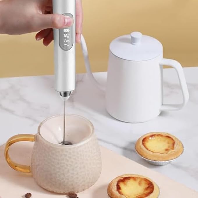 Silk Route Rechargeable Milk Frother Handheld Milk Foamer Electric Portable Handy Drink Mixer Coffee Blender Usb Whisk Mixer For Latte Matcha Tea Cappuccino Hot Chocolate - Image 3