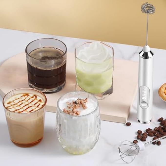 Silk Route Rechargeable Milk Frother Handheld Milk Foamer Electric Portable Handy Drink Mixer Coffee Blender Usb Whisk Mixer For Latte Matcha Tea Cappuccino Hot Chocolate - Image 4