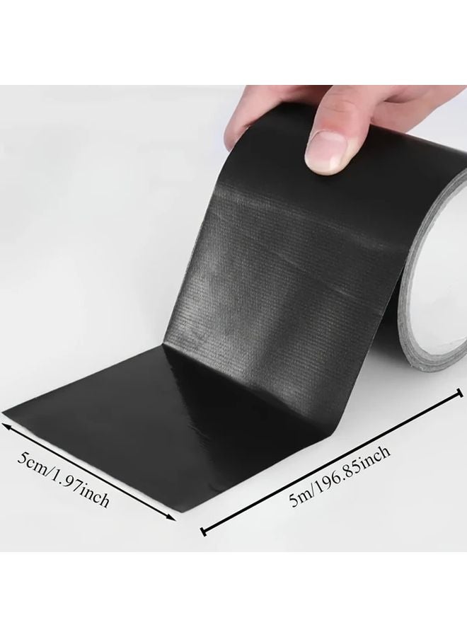Black Rubber Repair Tape Self Adhesive Waterproof Tear Resistant W1.97inch X L196.85 - Image 4