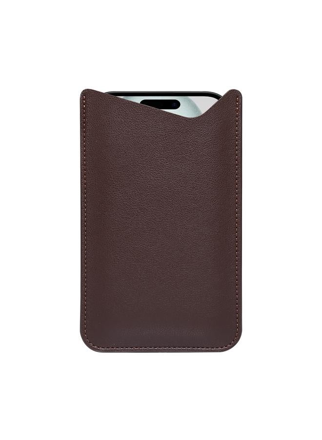 S-TOP Case For 6.2-6.5 inch Simple Open Clutch Bag Universal Nappa Pattern Leather Phone Case - Image 1