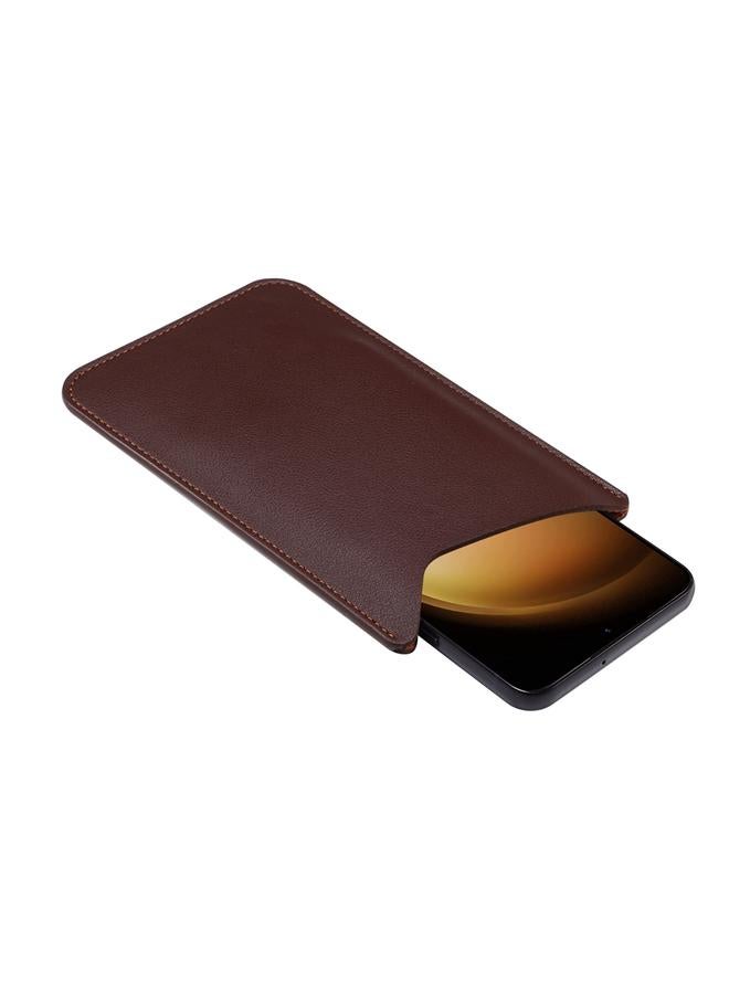 S-TOP Case For 6.2-6.5 inch Simple Open Clutch Bag Universal Nappa Pattern Leather Phone Case - Image 4