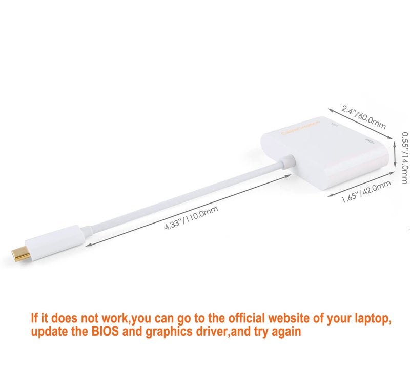 CableCreation محول كابل كريشن USB C إلى HDMI VGA، محول Type C إلى HDMI 4K VGA 1080P متوافق مع Galaxy S22 Ultra، MacBook Pro، iPad Pro 2020، Chromebook Pixel، XPS 13، Yoga 910، Surface Go - Image 5