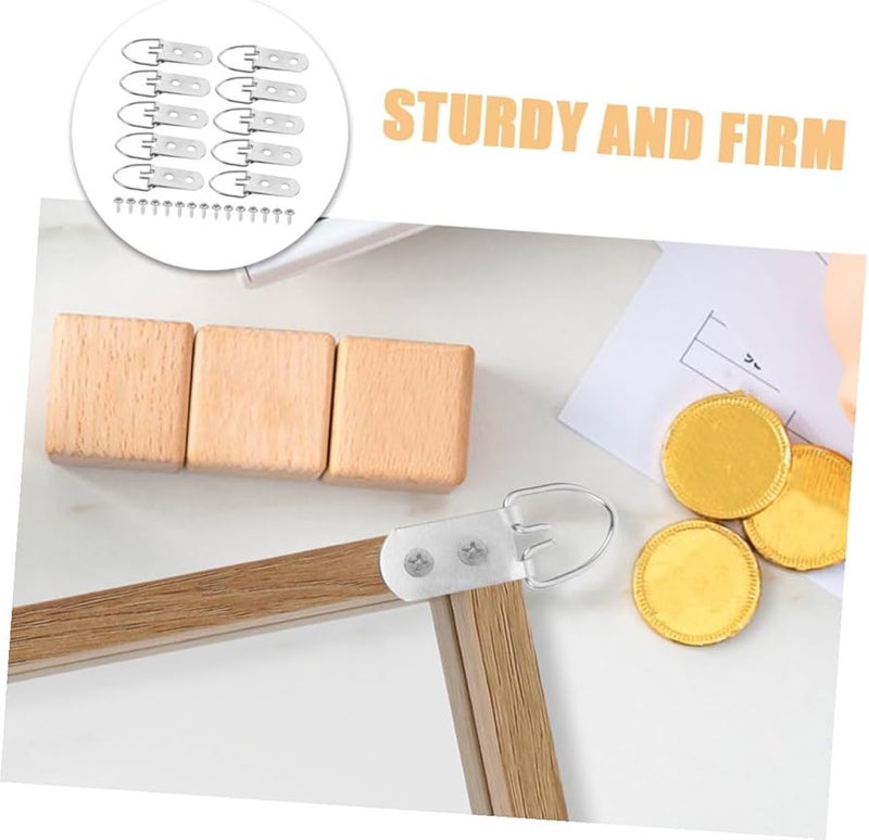 خطافات إطار صور حلقة حديدية ثقيلة مع مسامير لتثبيت الحائط، صندوق تخزين الأجهزة - Image 4