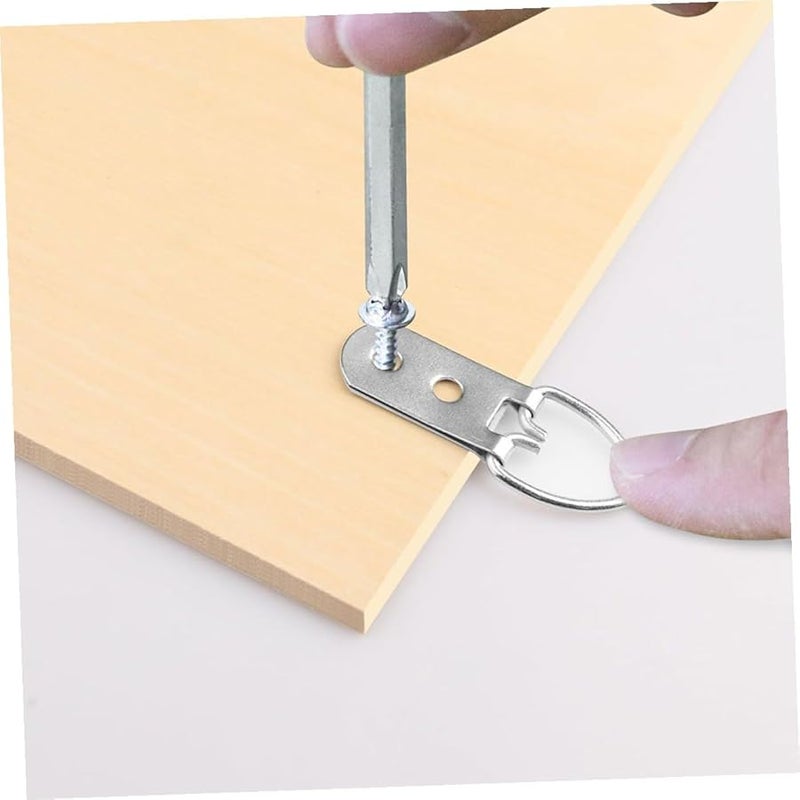 خطافات إطار صور حلقة حديدية ثقيلة مع مسامير لتثبيت الحائط، صندوق تخزين الأجهزة - Image 5