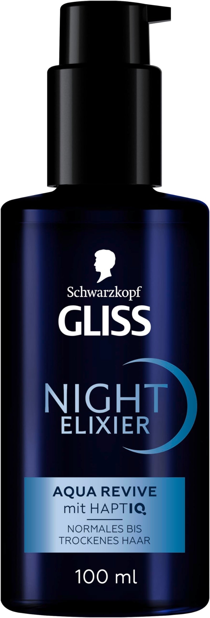 GLISS Schwarzkopf Night Elixir Aqua Revive Hair Serum 100 ml LeaveIn Overnight Hydrating Treatment with HaptiQ MicroBond Technology and Hyaluronic Complex for Normal to Dry Hair - Image 2