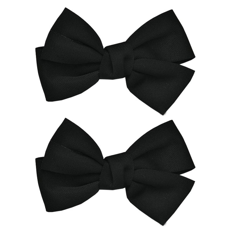 Bow Hair Clips Bowknot Barrette Headband Hairband Christmas Women Headdress Headwear Headpiece Party Decoration Cosplay Costume Hair Bands Cute Handmade Hair Accessories 2 Pack Black