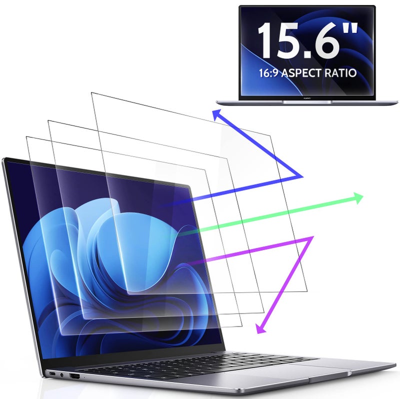 Peslv 3 Pcs 15.6 Inch Anti Blue Light Screen Protector Compatible With Lenovo Hp Dell Acer Asus Samsung etc Laptop-16:9 Aspect, 15" Computer Monitor Glare Filter Uv Blocker Shield Cover Eye Protection Film - Image 1