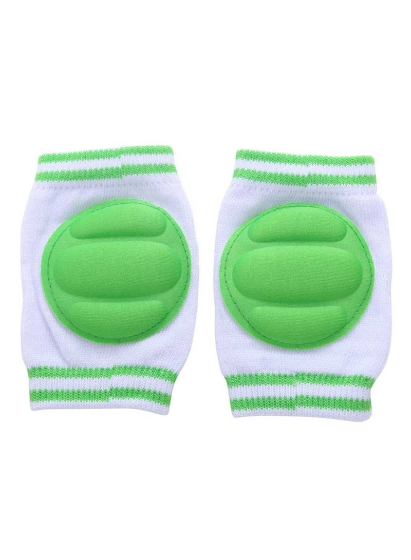 1 Pair Baby Knee Pads Kids Children Safety Crawling Elbow Cushion Infants Knee Pads Leg Warmers Baby newborn Green