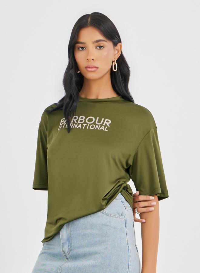 Take Two Slogan Print Oversized T-Shirt - Image 1