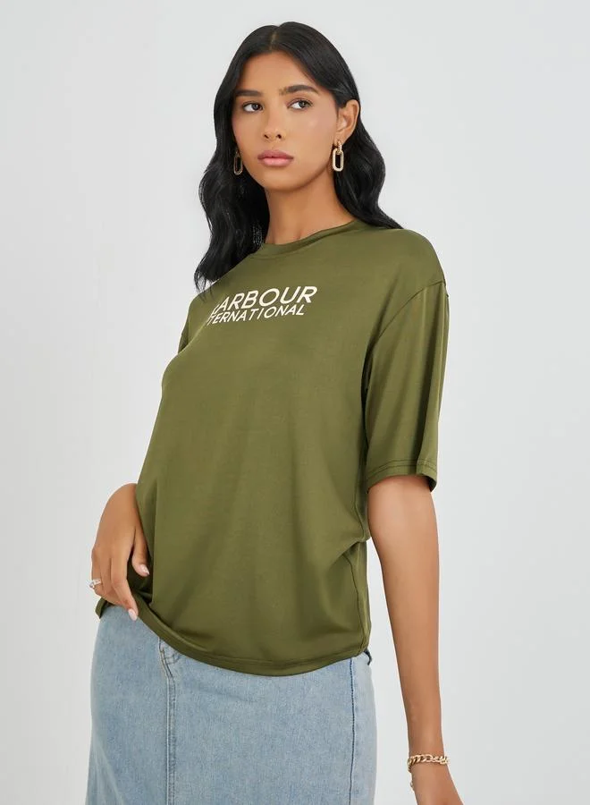 Take Two Slogan Print Oversized T-Shirt