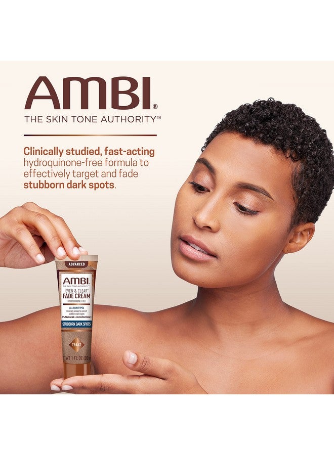 ambi Even & Clear Advanced Fade Cream Hydroquinonefree Hyperpigmentation Treatment Stubborn Dark Spot Corrector Results In As Little 23 Weeks Niacinamide Licorice Root Extract Pha 1 Fl Oz - Image 2