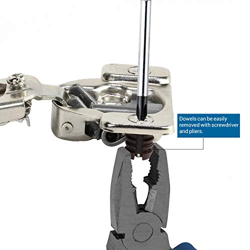 DTC 1/2" Overlay Soft Close 105 Degree 2 Cam Press in Face Frame Concealed Cabinet Hinge 6-Way Adjustable H8E055H (10 Pack) - Image 5