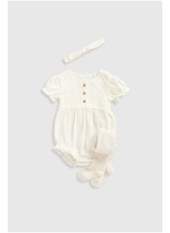 mothercare Romper, Headband and Tights Set  - Image 1