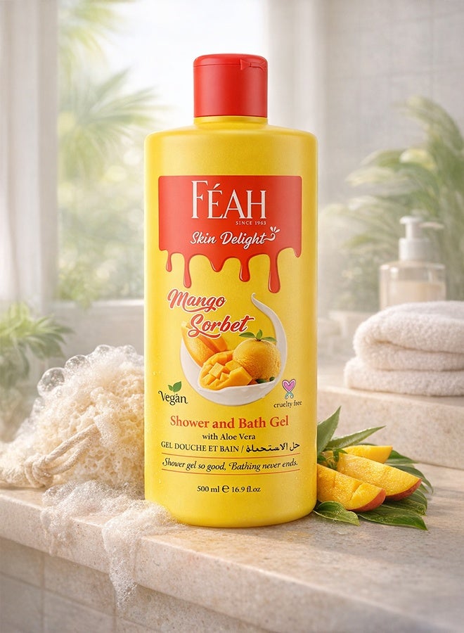 FEAH Mango Body Wash 500ML - Tropical Fragrance Shower & Bath Gel - Image 2