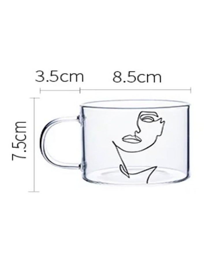 Glass Nordic style 2cups for milk/tea/coffee,... - Image 2