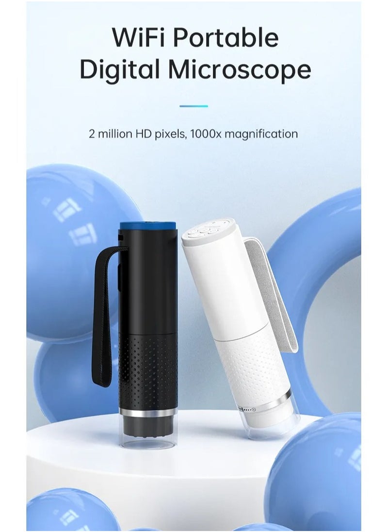 TEKNOWORTH WiFi Skin Analyzer & Digital Dermascope Microscope, 50X-1000X Zoom, LED Skin Viewer for Face, Hair, Scalp & Pores, Compatible with Android, iOS, Windows, MacOS - Skin Analysis Tool (White)  - Image 4