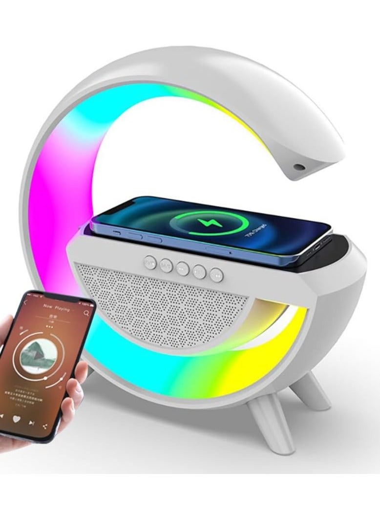 Beauenty Rechargeable 3 in 1 Wireless Charger 10W and Bluetooth Speaker and Night Light in Multicolour - Image 1