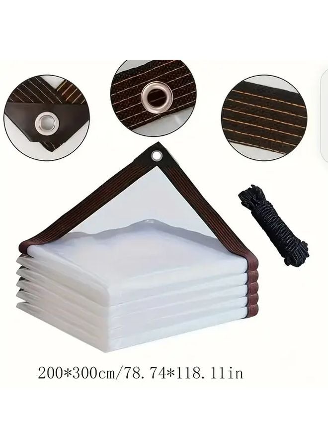 Heavy Duty Waterproof Plastic Cover 200x300cm Reinforced Edges Outdoor Use - Image 1